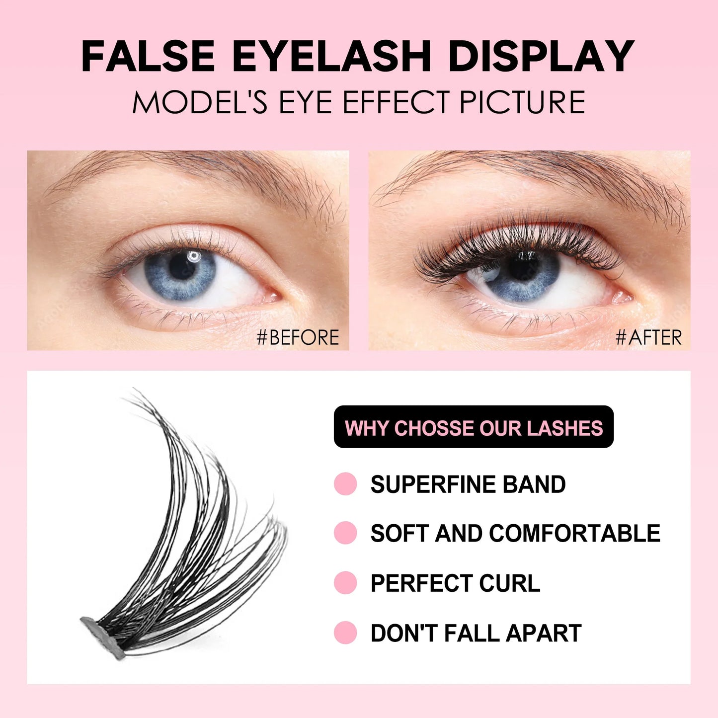 Ima Beauty – Kit Extensions de Cils DIY 200 pcs Bond & seal