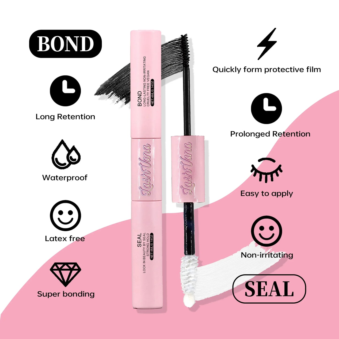 Ima Beauty – Kit Extensions de Cils DIY 200 pcs Bond & seal